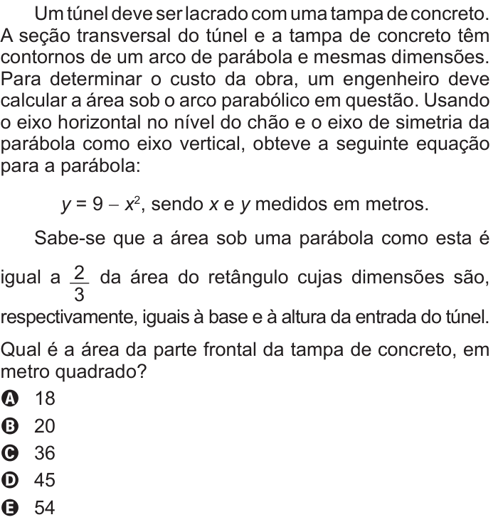 Questão 167 no caderno Azul do ENEM 2016