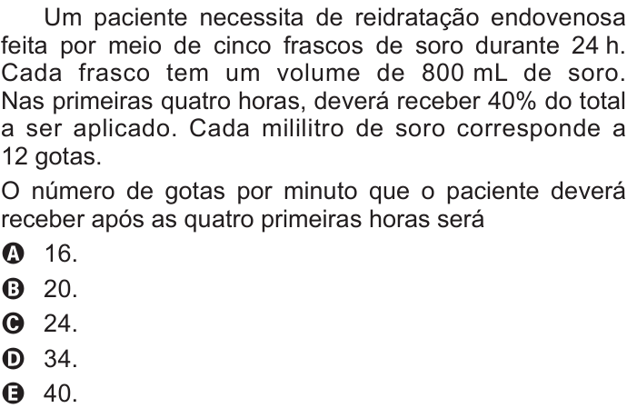 Questão 174 no caderno Azul do ENEM 2016