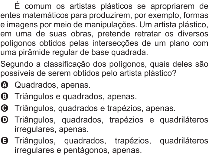 Questão 175 no caderno Azul do ENEM 2016