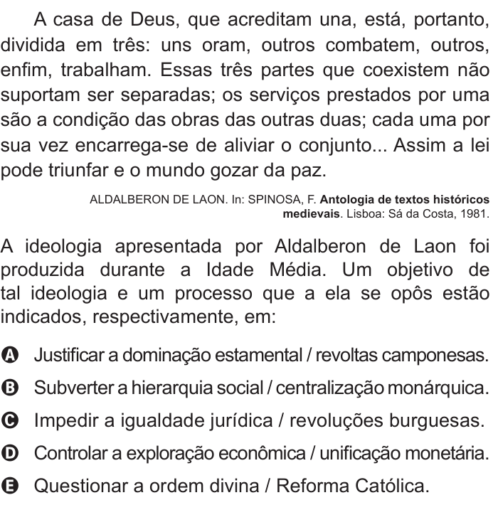 Questão 5 no caderno Azul do ENEM 2015