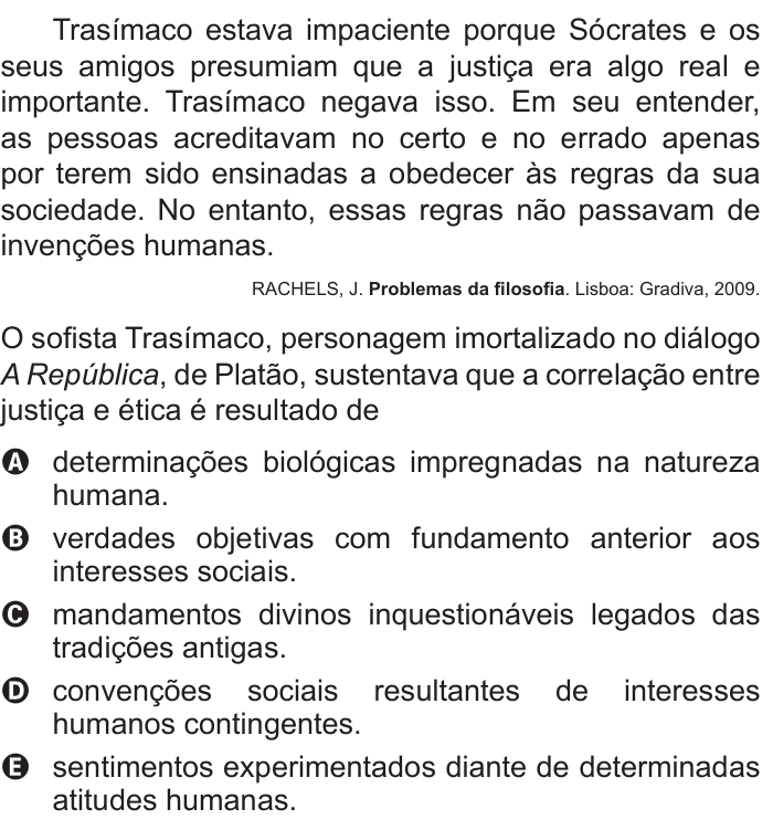 Questão 13 no caderno Azul do ENEM 2015
