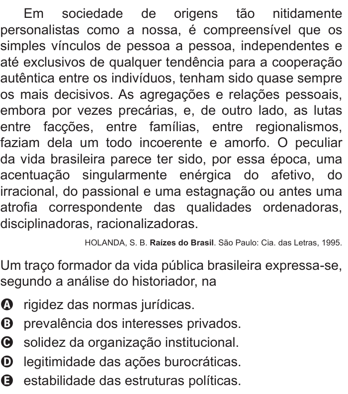 Questão 14 no caderno Azul do ENEM 2015