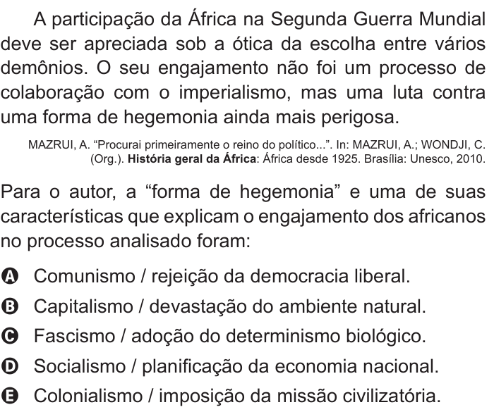 Questão 24 no caderno Azul do ENEM 2015