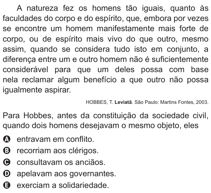Questão 26 no caderno Azul do ENEM 2015