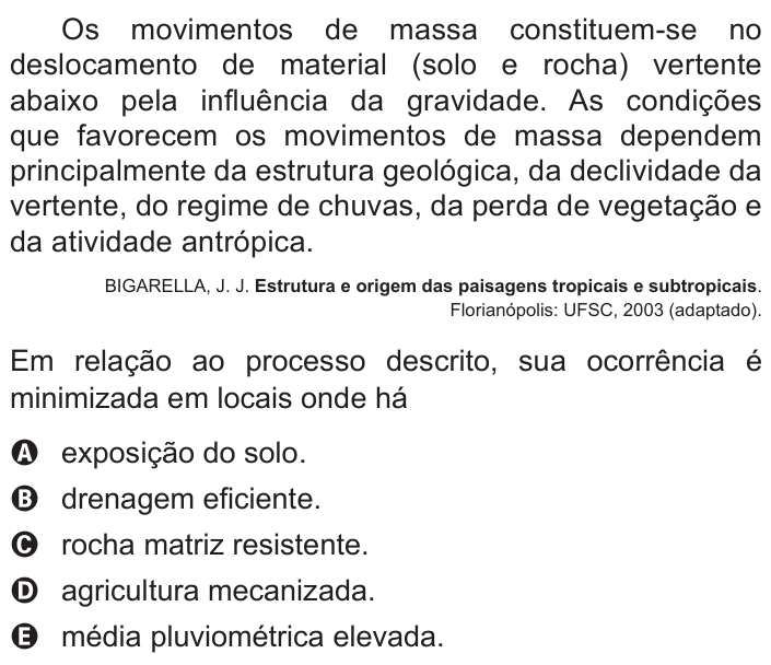 Questão 30 no caderno Azul do ENEM 2015