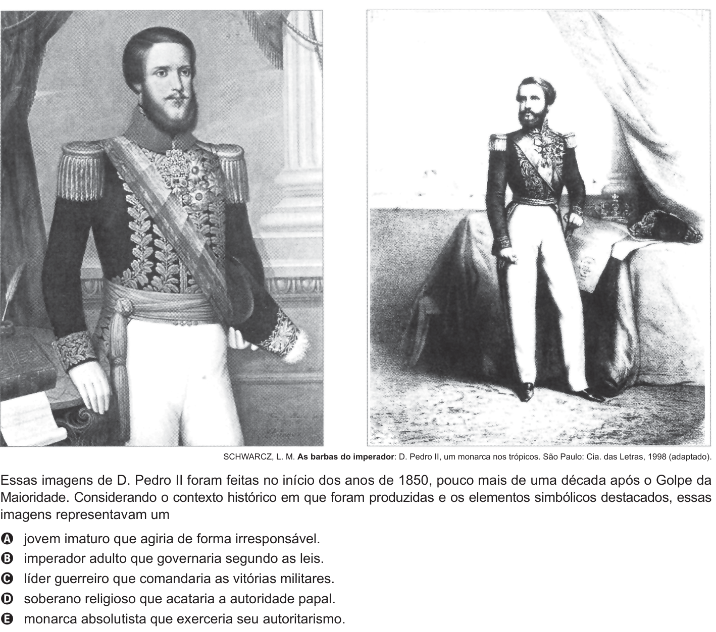 Questão 36 no caderno Azul do ENEM 2015