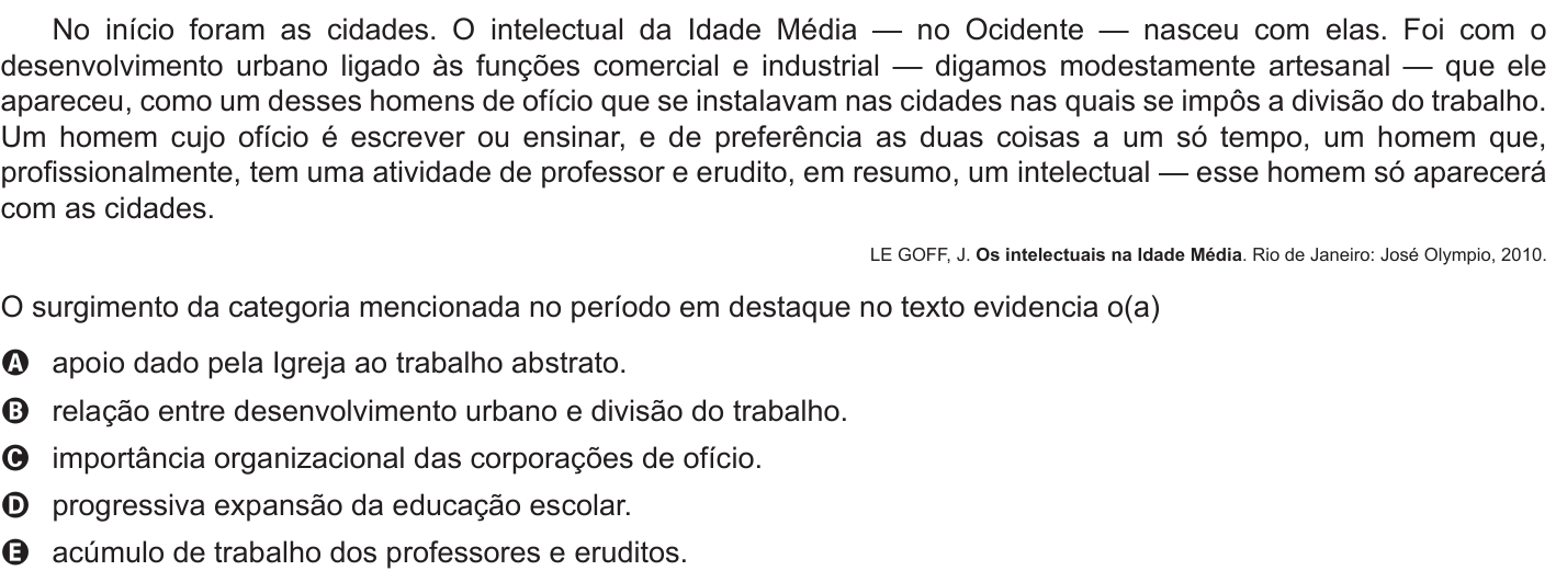Questão 37 no caderno Azul do ENEM 2015