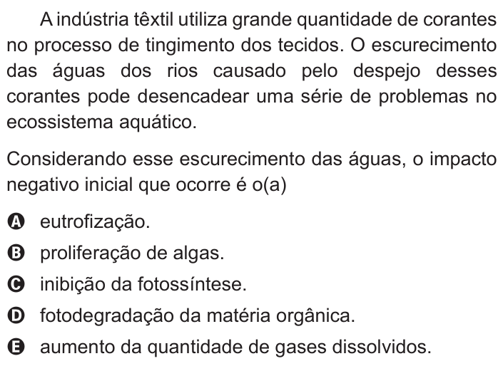 Questão 47 no caderno Azul do ENEM 2015