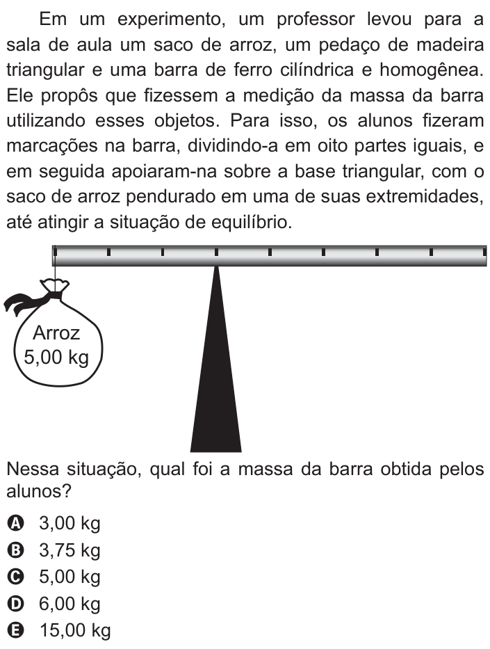 Questão 82 no caderno Azul do ENEM 2015