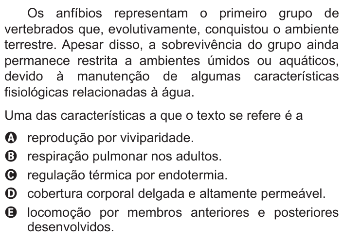 Questão 83 no caderno Azul do ENEM 2015