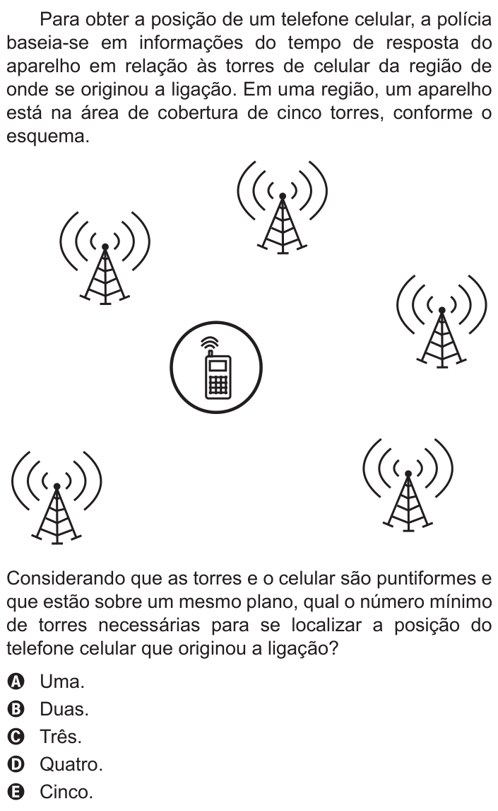 Questão 88 no caderno Azul do ENEM 2015