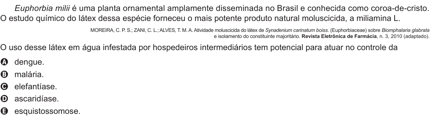 Questão 89 no caderno Azul do ENEM 2015
