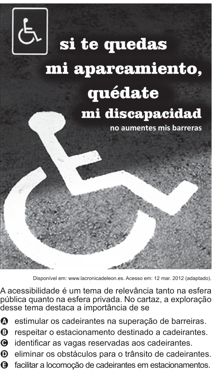 Questão 93 no caderno Azul do ENEM 2015