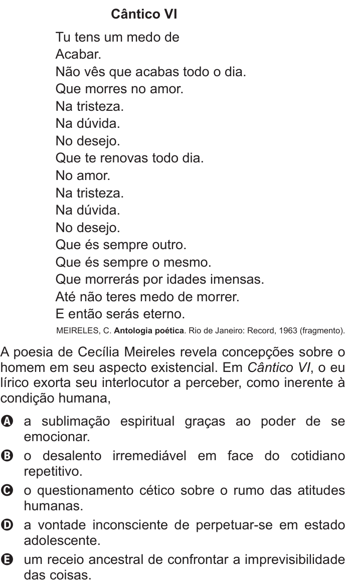 Questão 99 no caderno Azul do ENEM 2015