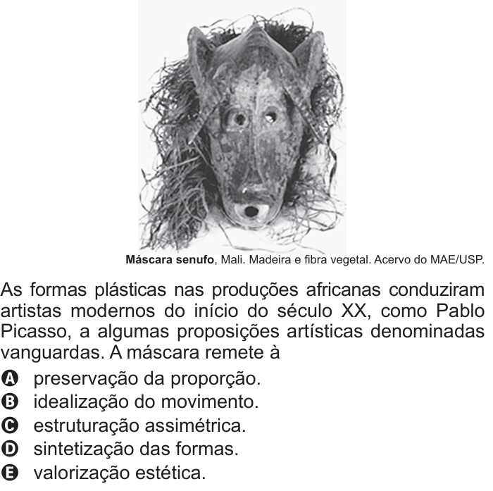 Questão 110 no caderno Azul do ENEM 2015
