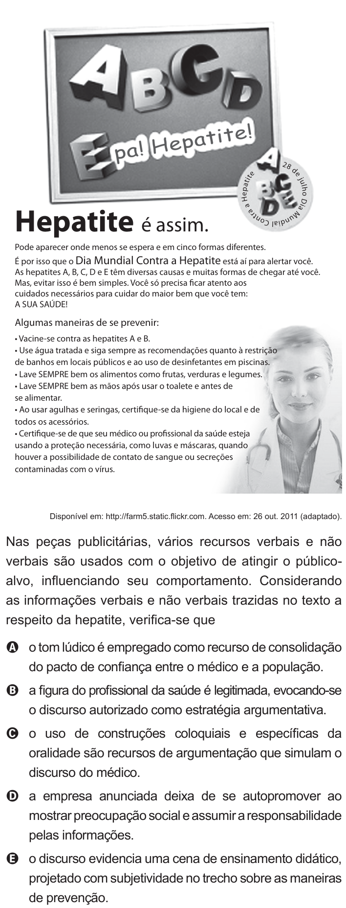 Questão 118 no caderno Azul do ENEM 2015