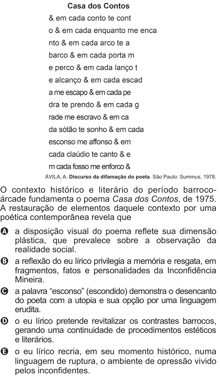 Questão 126 no caderno Azul do ENEM 2015