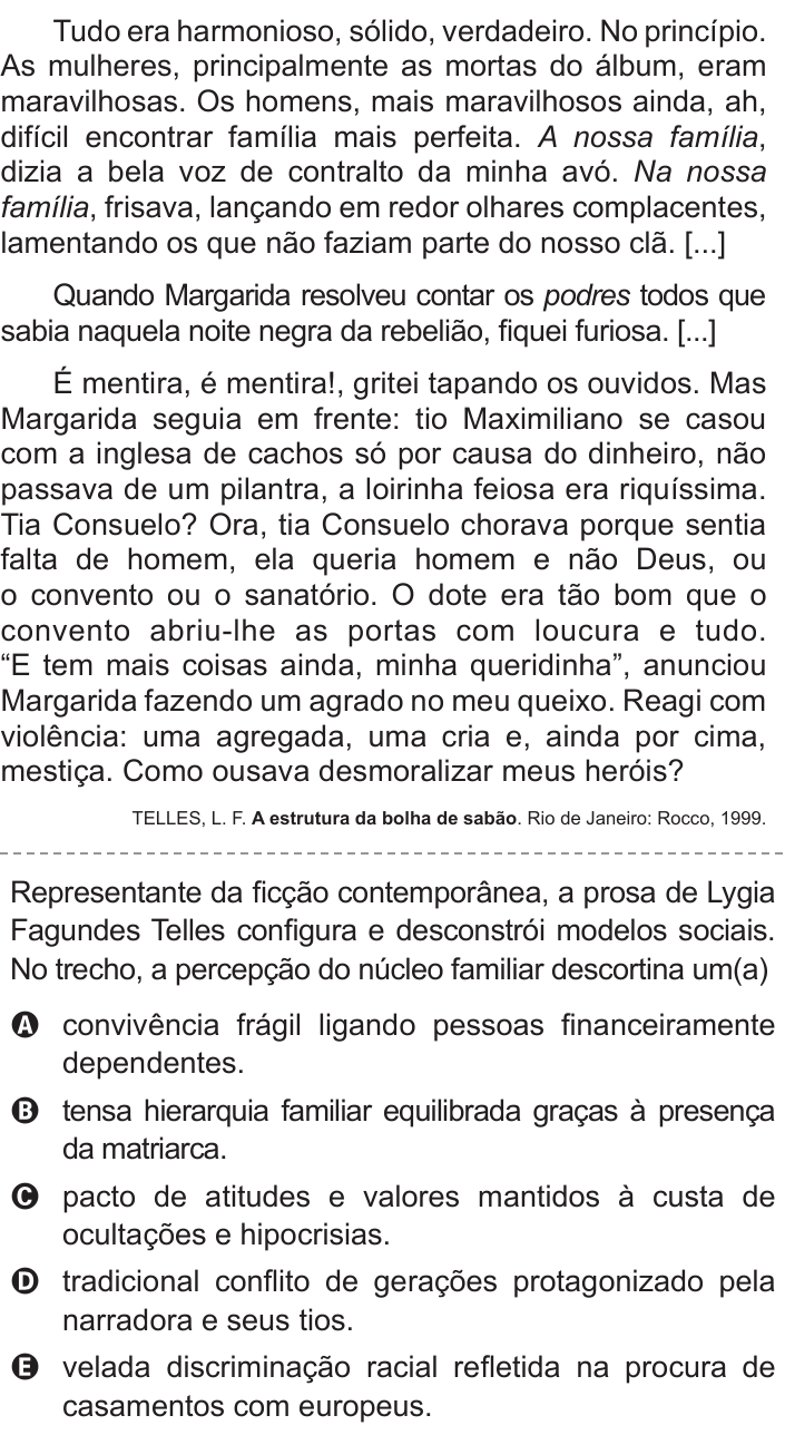 Questão 130 no caderno Azul do ENEM 2015