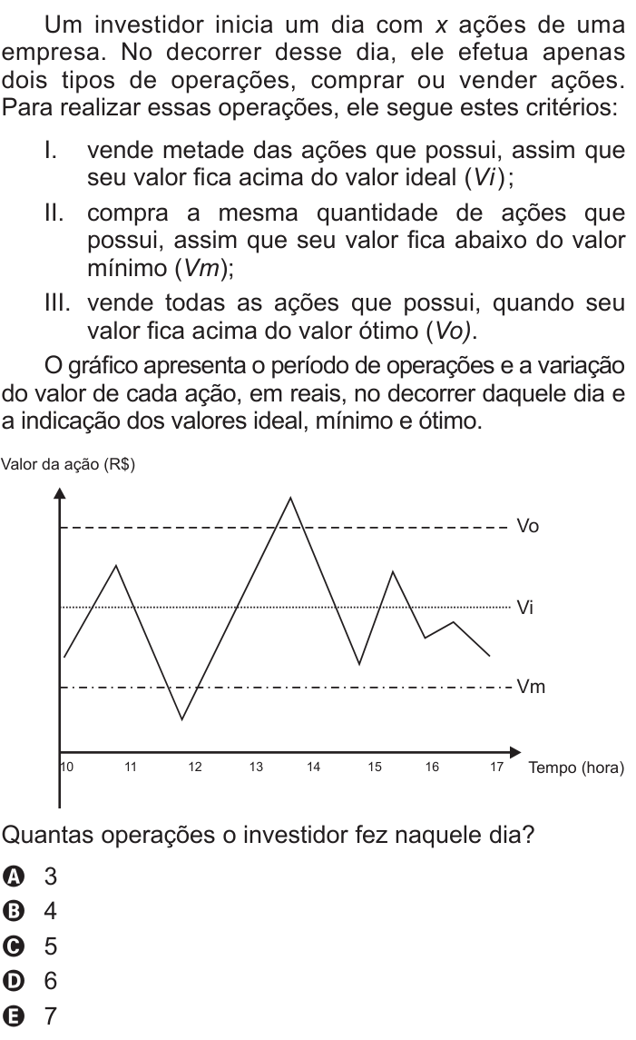 Questão 136 no caderno Azul do ENEM 2015