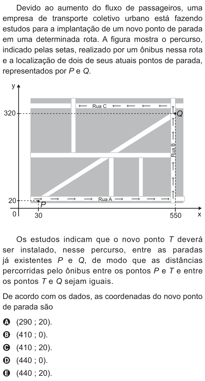 Questão 172 no caderno Azul do ENEM 2015