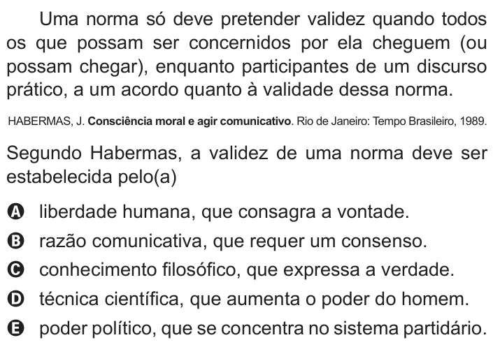 Questão 14 no caderno Azul do ENEM 2014