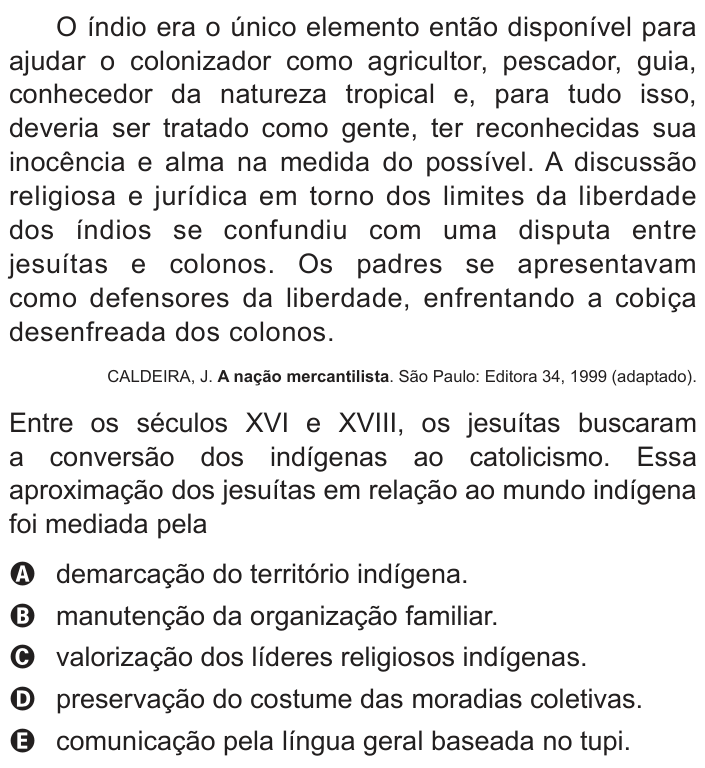 Questão 15 no caderno Azul do ENEM 2014