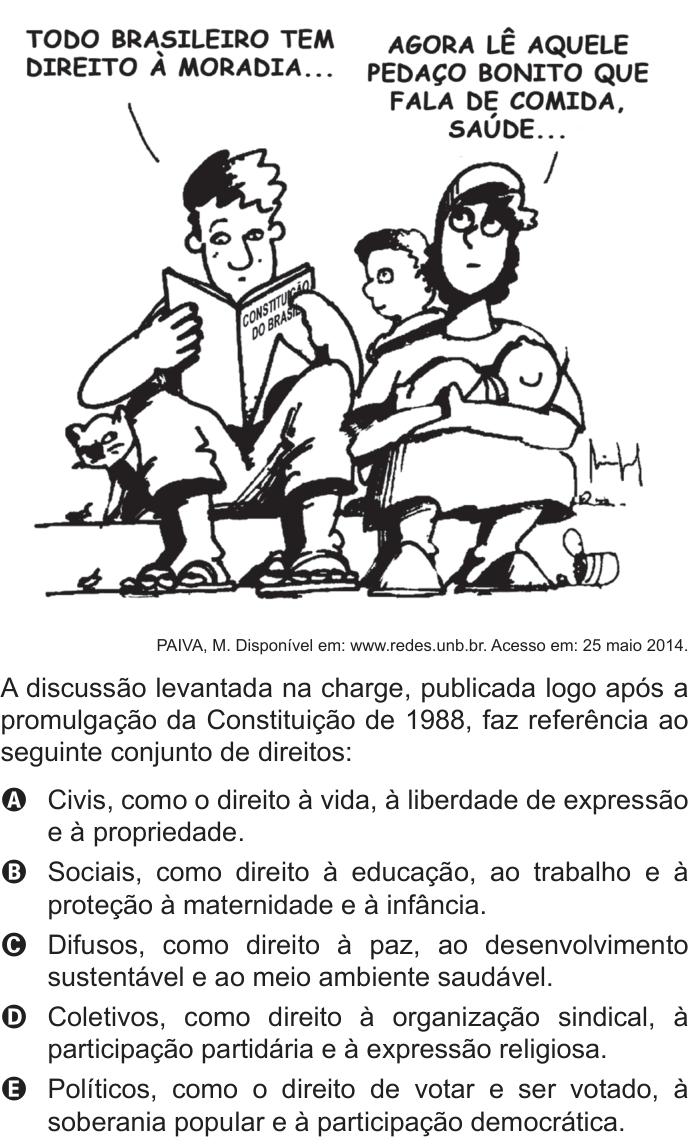 Questão 17 no caderno Azul do ENEM 2014