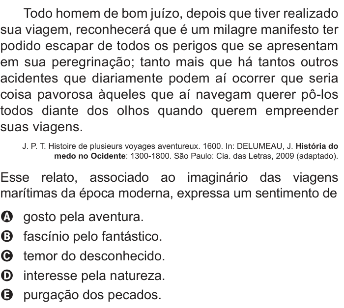 Questão 18 no caderno Azul do ENEM 2014