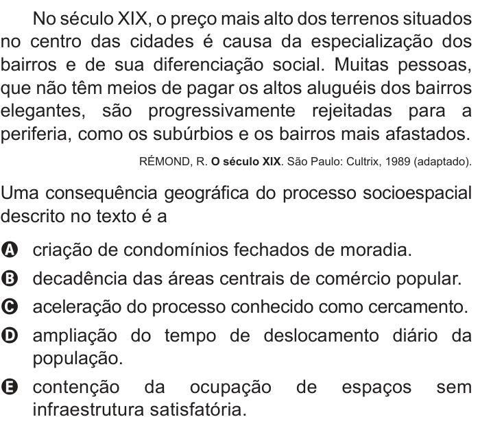 Questão 22 no caderno Azul do ENEM 2014