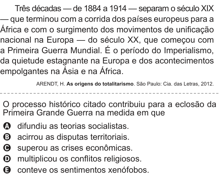 Questão 23 no caderno Azul do ENEM 2014