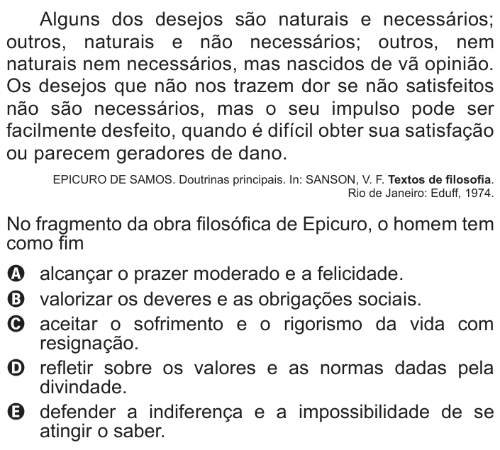 Questão 24 no caderno Azul do ENEM 2014
