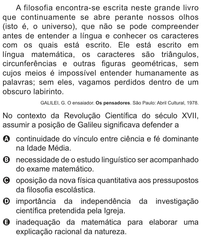 Questão 29 no caderno Azul do ENEM 2014