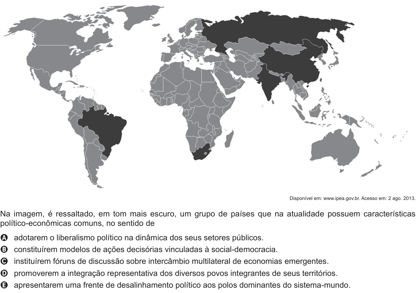 Questão 37 no caderno Azul do ENEM 2014