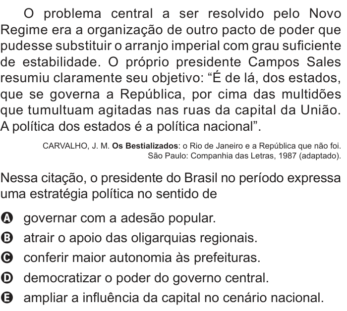 Questão 39 no caderno Azul do ENEM 2014