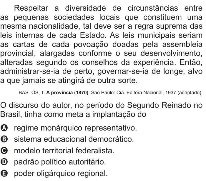 Questão 44 no caderno Azul do ENEM 2014
