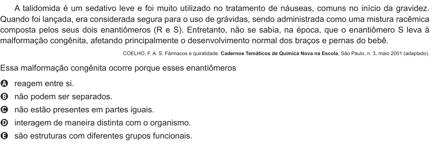 Questão 52 no caderno Azul do ENEM 2014