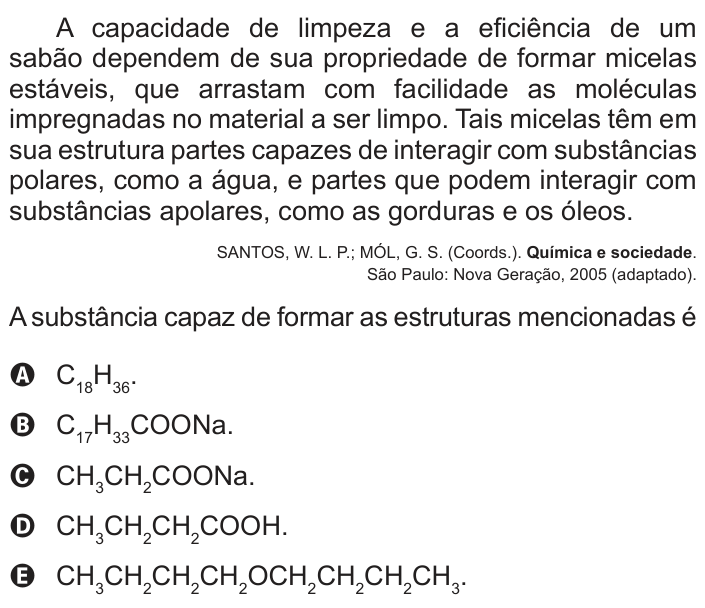 Questão 58 no caderno Azul do ENEM 2014