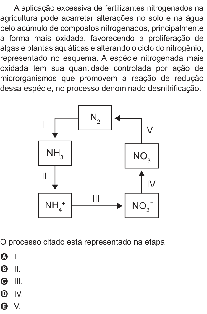 Questão 63 no caderno Azul do ENEM 2014