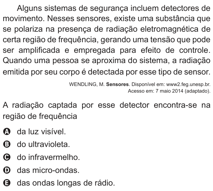 Questão 76 no caderno Azul do ENEM 2014