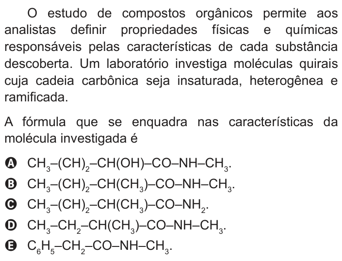 Questão 77 no caderno Azul do ENEM 2014