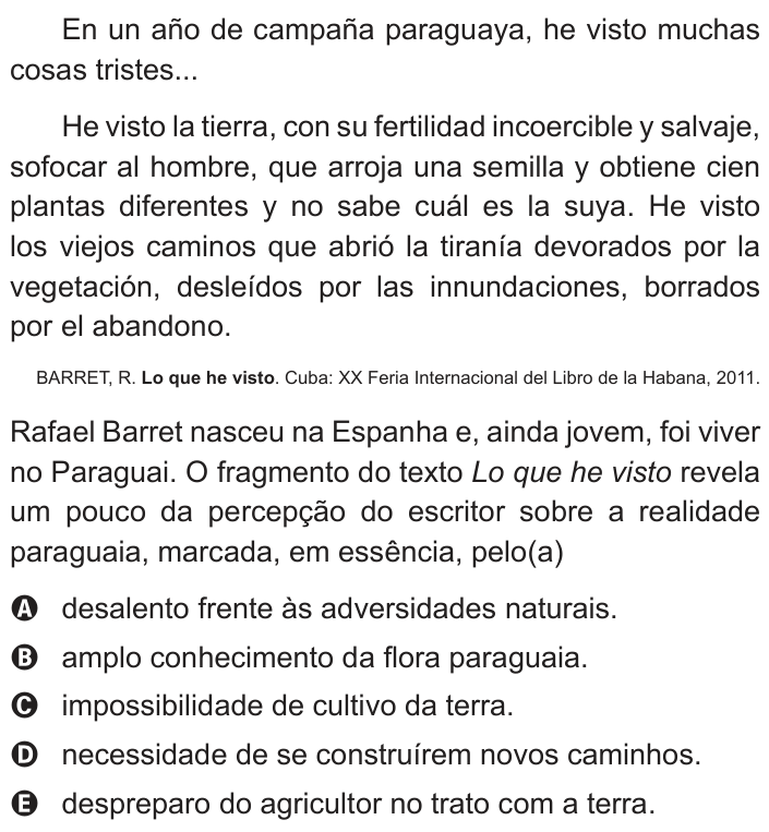 Questão 93 no caderno Azul do ENEM 2014