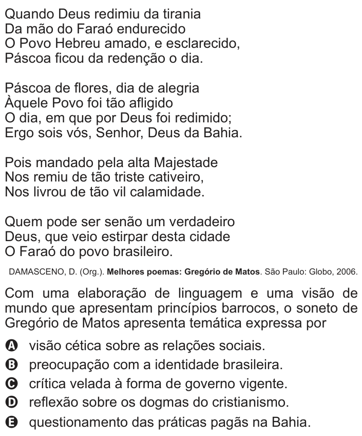 Questão 113 no caderno Azul do ENEM 2014