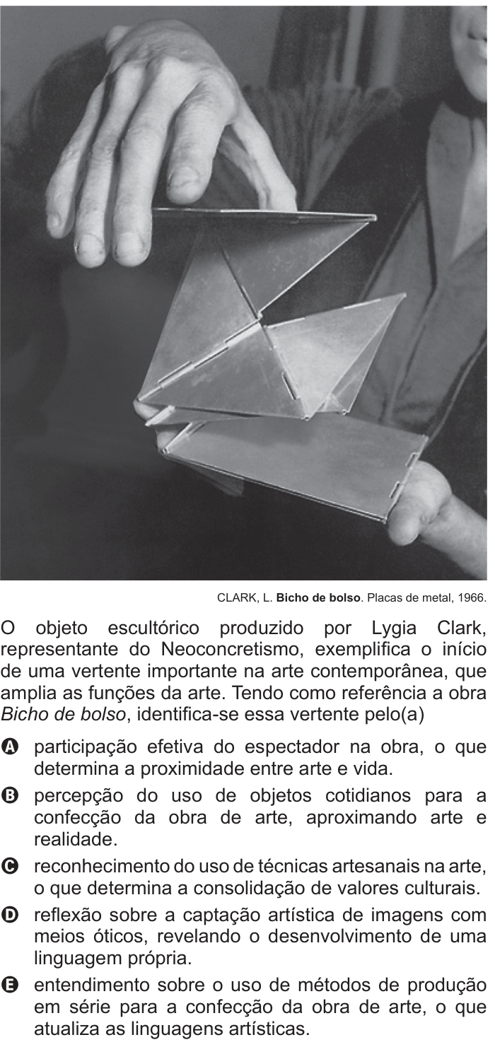 Questão 122 no caderno Azul do ENEM 2014