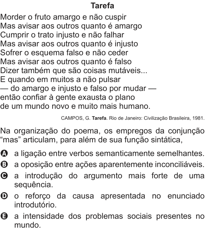 Questão 128 no caderno Azul do ENEM 2014