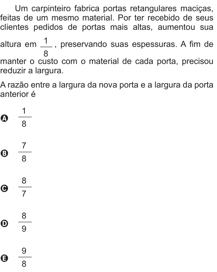 Questão 139 no caderno Azul do ENEM 2014