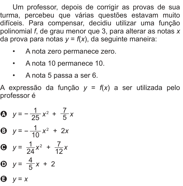 Questão 145 no caderno Azul do ENEM 2014