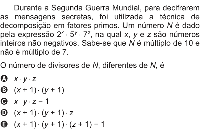 Questão 146 no caderno Azul do ENEM 2014
