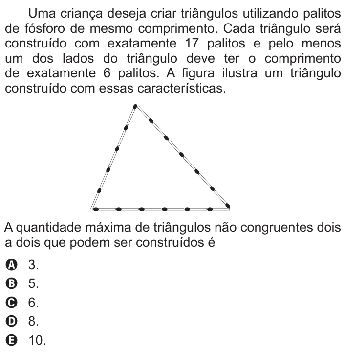 Questão 147 no caderno Azul do ENEM 2014