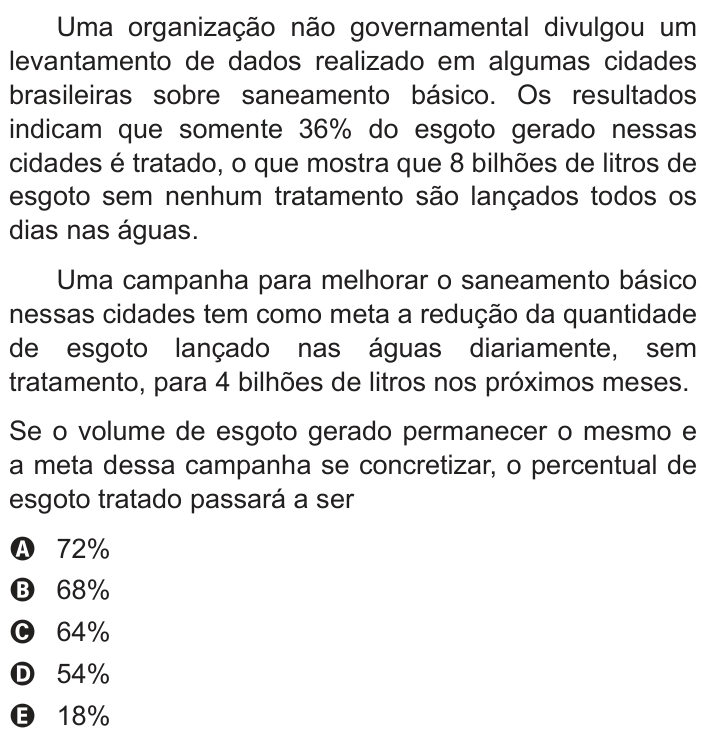 Questão 152 no caderno Azul do ENEM 2014
