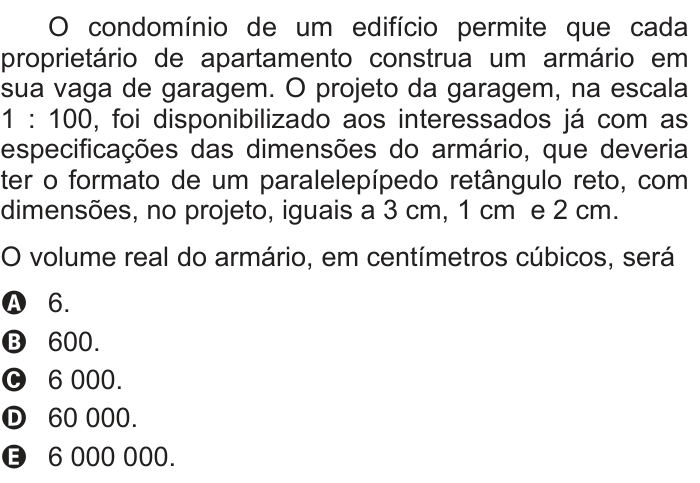 Questão 156 no caderno Azul do ENEM 2014